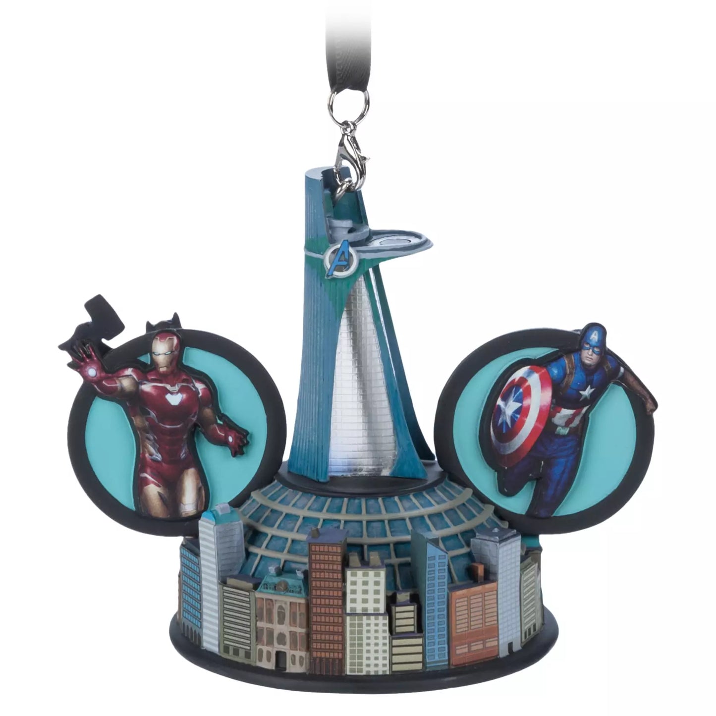 Marvel's Avengers Light-Up Living Magic Ear Hat Sketchbook Ornament - Captain America Iron Man