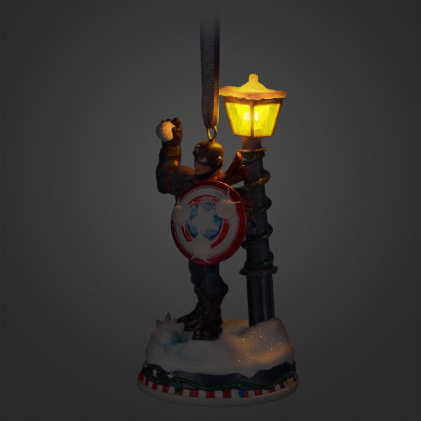 Captain America Light-Up Living Magic Sketchbook Ornament