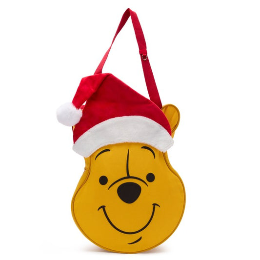 Winnie the Pooh Big Face Holiday Canvas Tote - Large