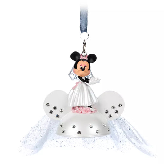 Minnie Mouse Bride Sketchbook Ear Hat Ornament - Wedding