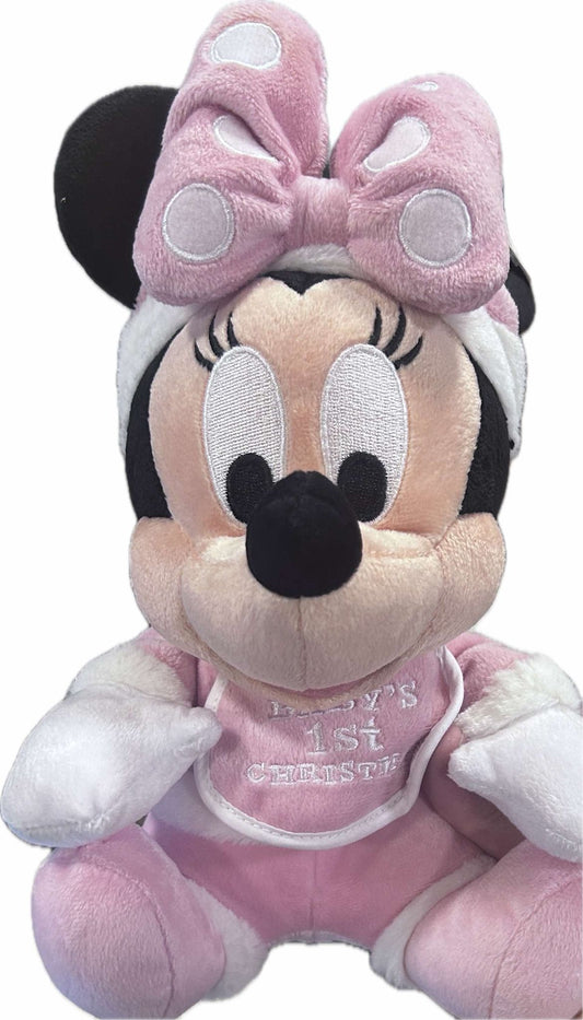 Minnie Mouse Pink Baby's 1st Christmas Plush Toy Doll Stuffed Animal