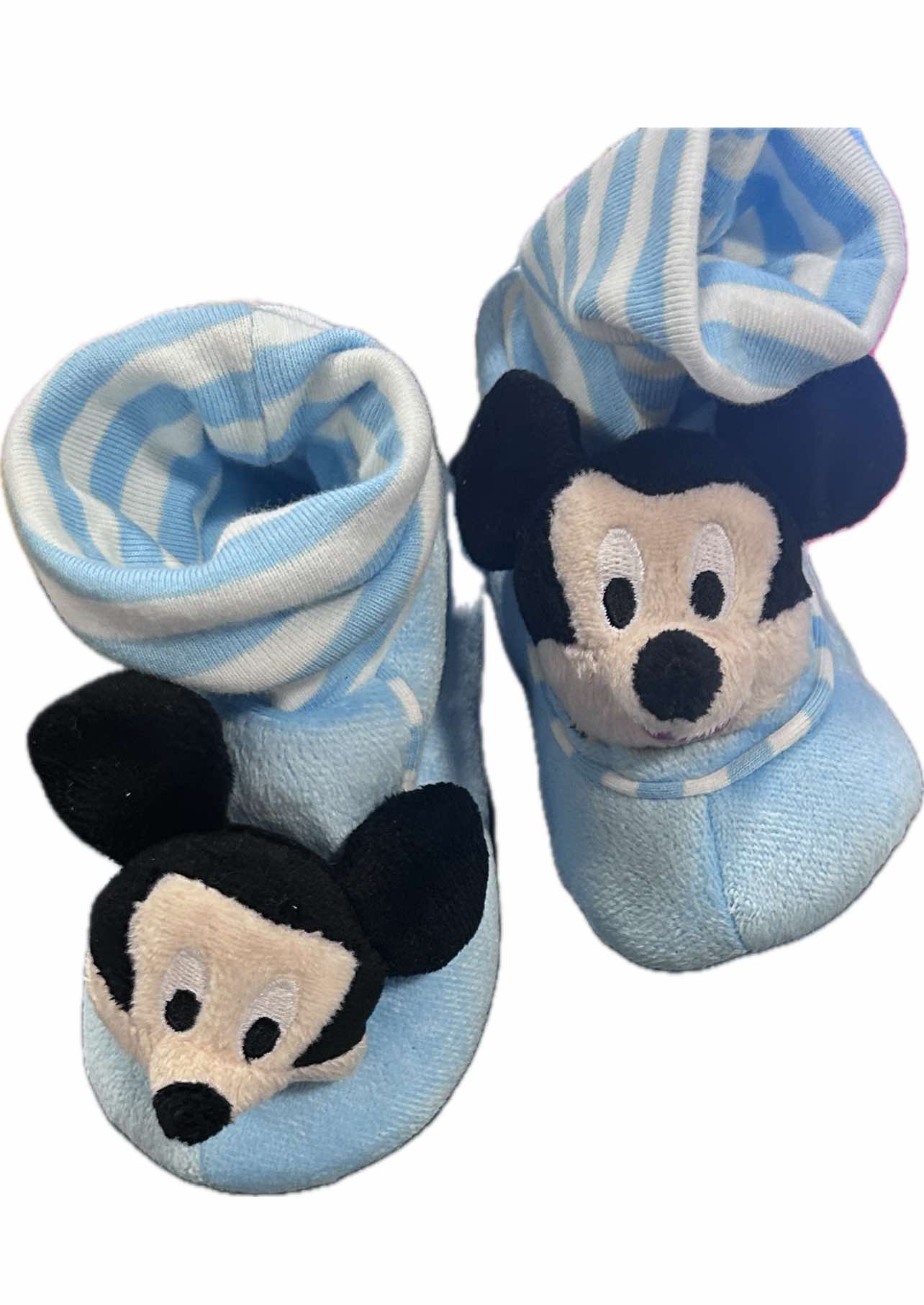 Disney Mickey Mouse 3D Plush Blue Baby Costume Shoes - Size 18-24M