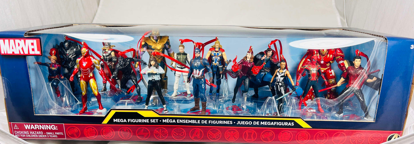 Disney Marvel Avengers 16pc Christmas Ornaments Custom Box Set - Shatterproof