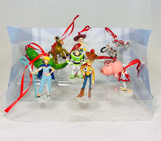 Disney Toy Story 9pc Custom Christmas Ornament Holiday Set - Buzz Woody Jessie