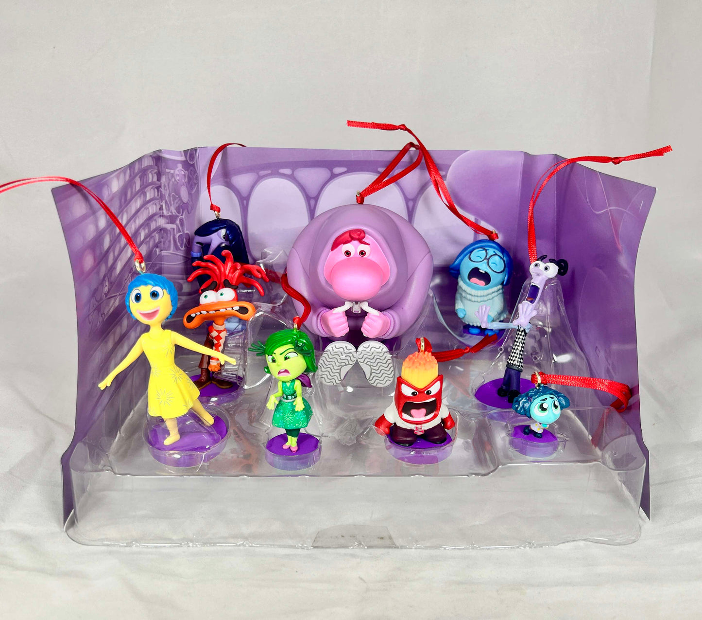 Disney Inside Out 2 Custom Christmas Ornament 9pc Set - Anxiety Joy Sadness Anger Fear