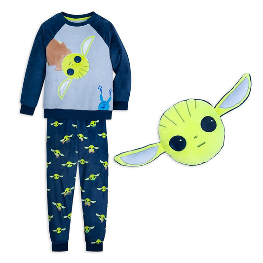 Star Wars Grogu Pajamas and Baby Yoda Pillow Set for Boys Size 4 The Mandalorian