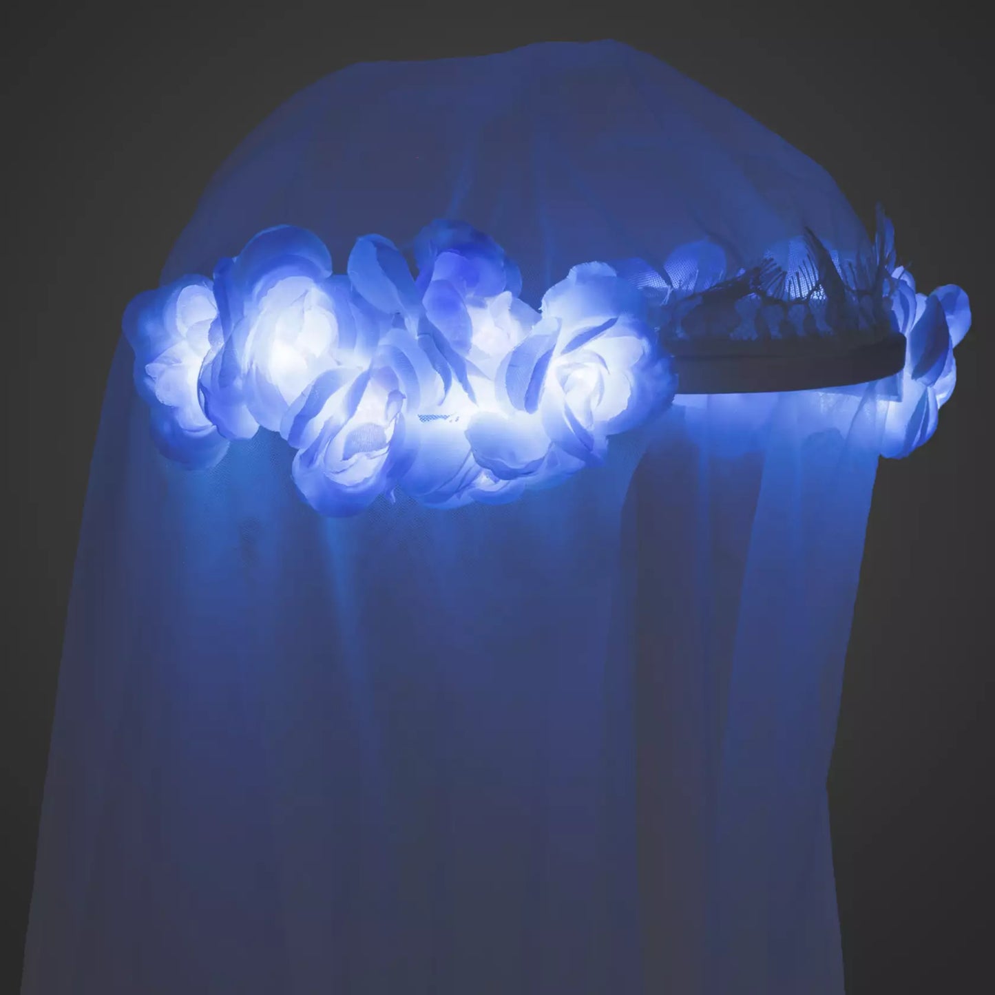 The Haunted Mansion Bride Light-Up Veil for Adults One Size - Dress Up Costume Accessory