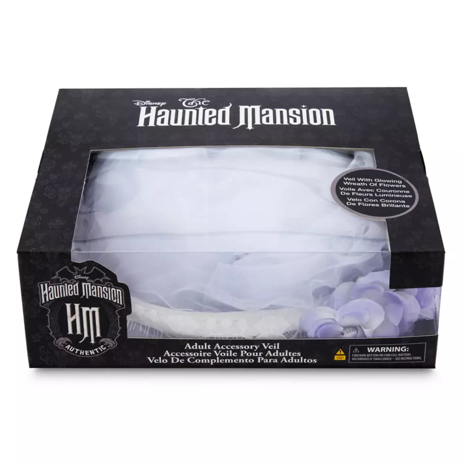 The Haunted Mansion Bride Light-Up Veil for Adults One Size - Dress Up Costume Accessory