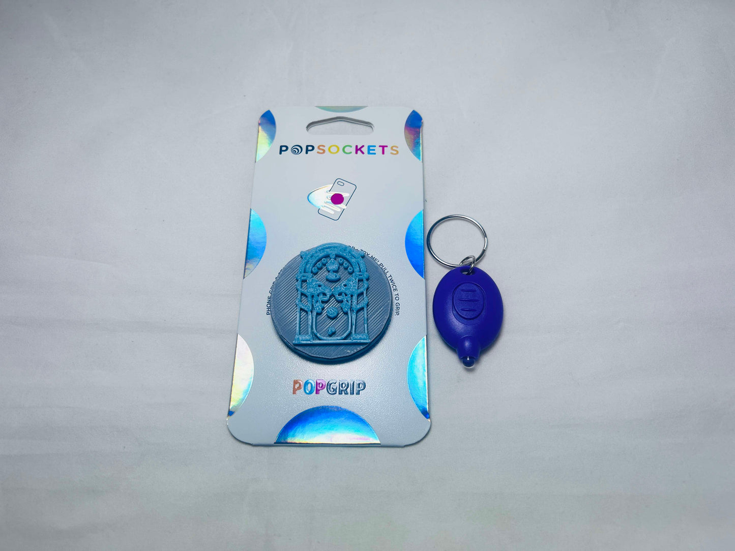 3D Lord of the Rings Inspired Moria Gate Glow Custom PopSocket Phone Accessory Holder - + Free UV Light Keychain