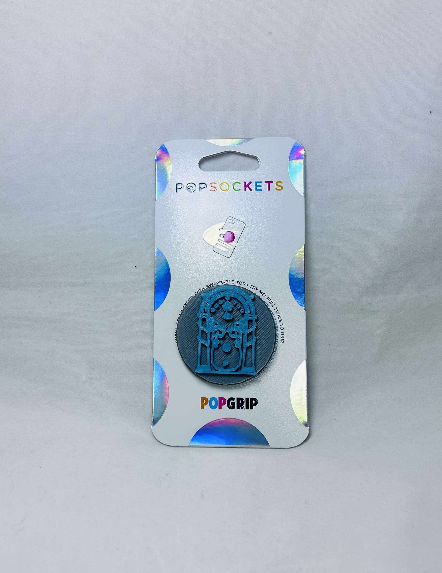 3D Lord of the Rings Inspired Moria Gate Glow Custom PopSocket Phone Accessory Holder - + Free UV Light Keychain
