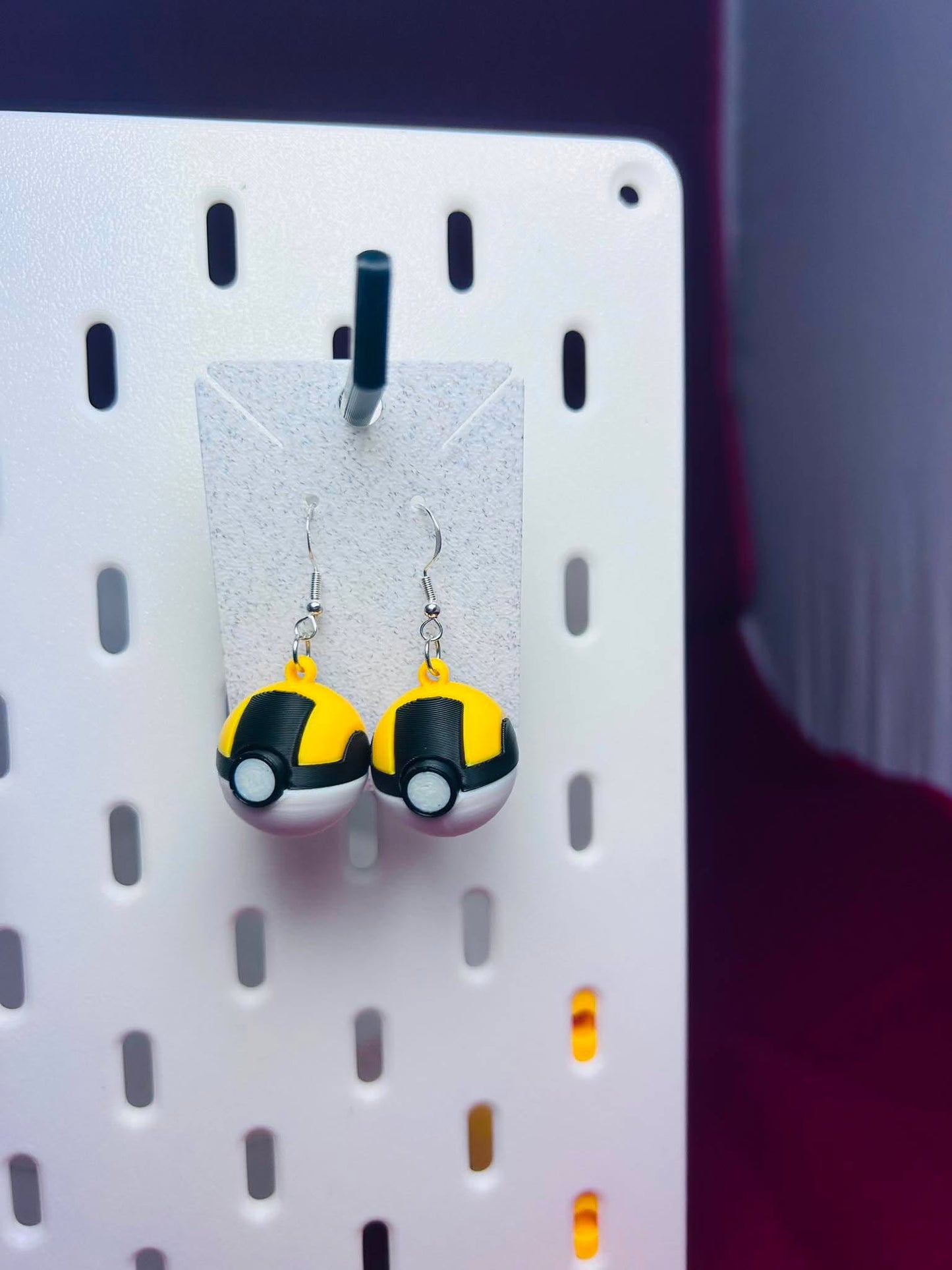 Poke Ball 3D Printed Custom Earrings - Red Pokeball - Great Ball - Ultra Ball - Pokemon
