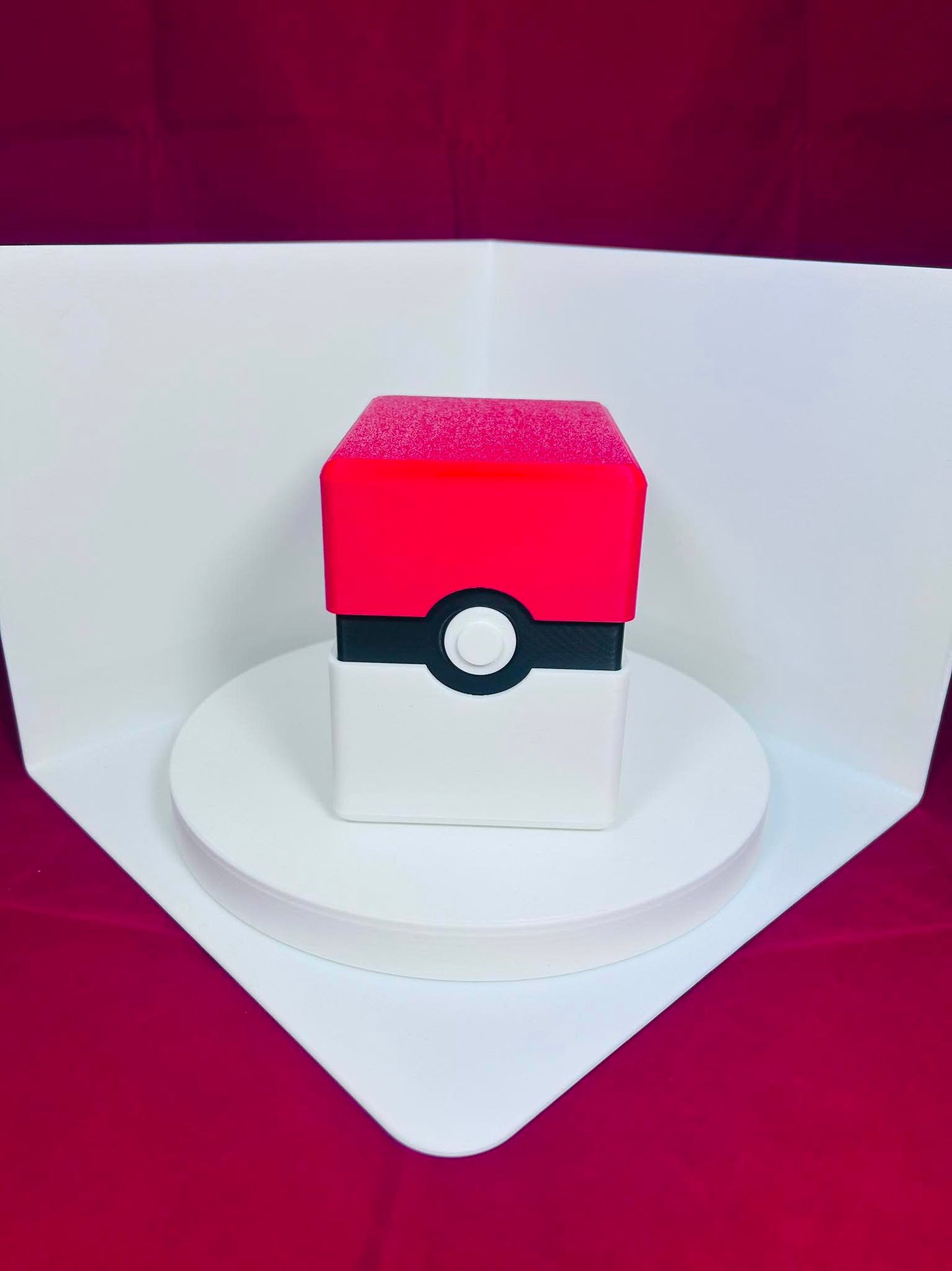 Poke Ball Card Storage Chest Box Holder & Top Loader Display - Holds Up to 240pc Custom 3D Printed - Red Great & Ultra Ball