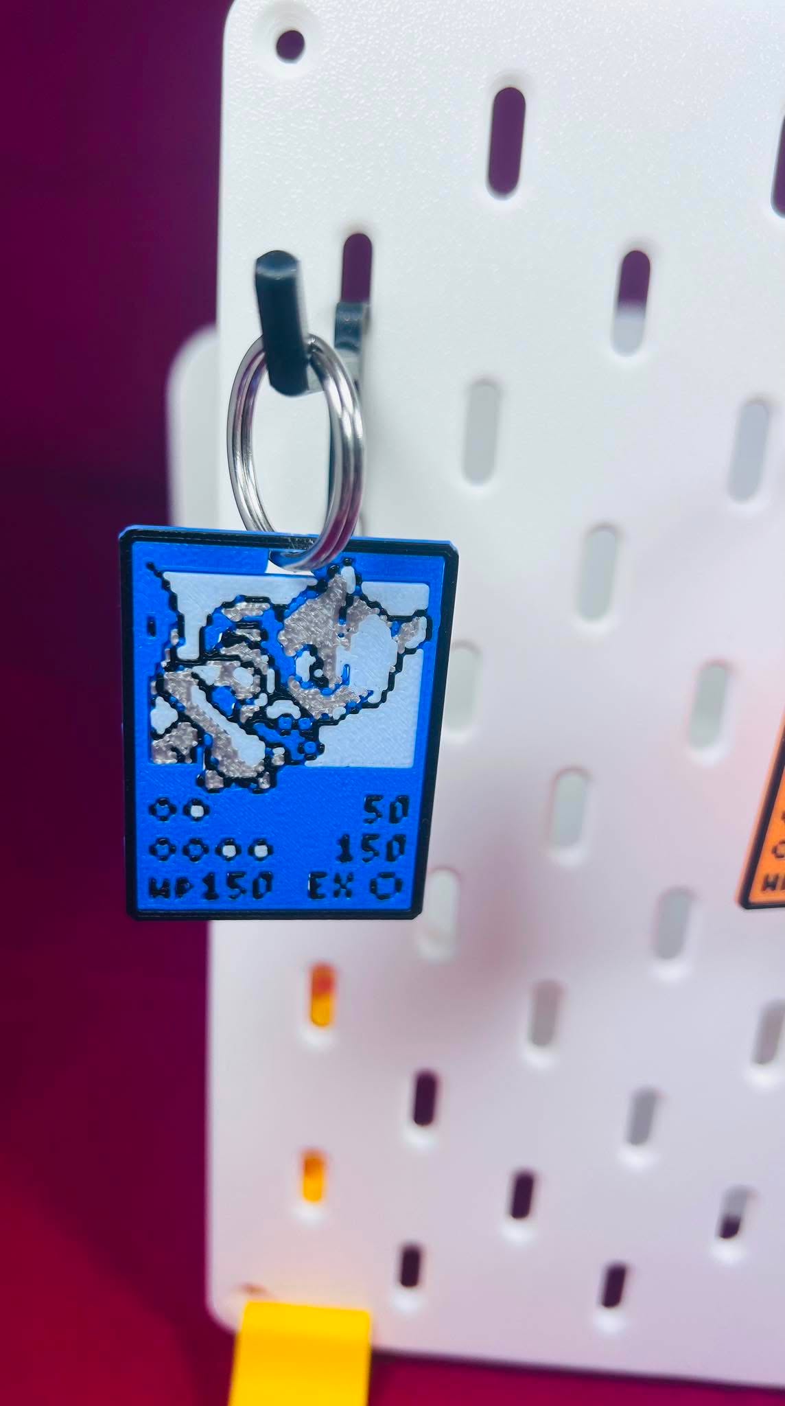 Pokemon Keychain 3D Printed Custom Card - Mewtwo - Charizard - Pikachu