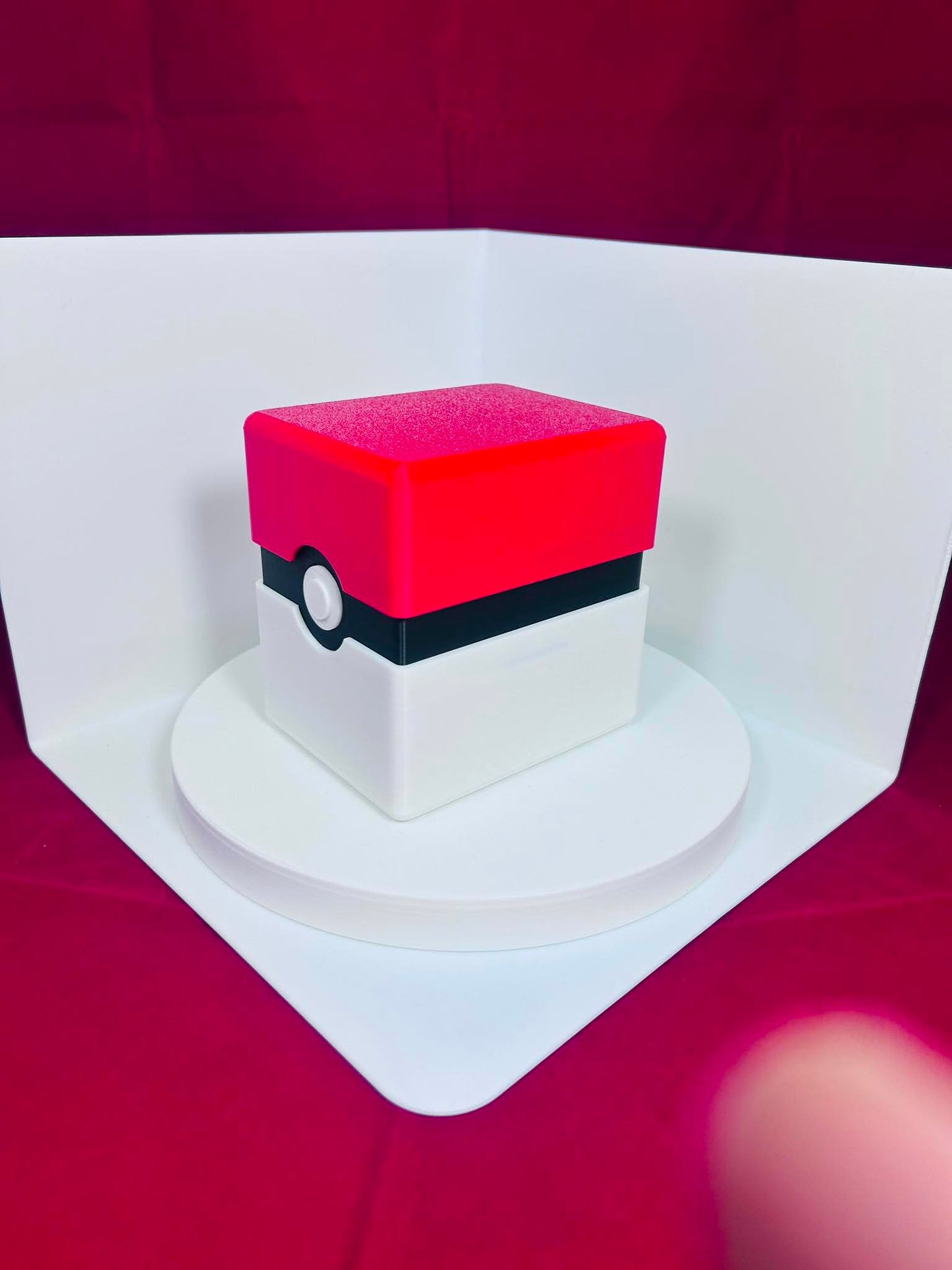 Poke Ball Card Storage Chest Box Holder & Top Loader Display - Holds Up to 240pc Custom 3D Printed - Red Great & Ultra Ball