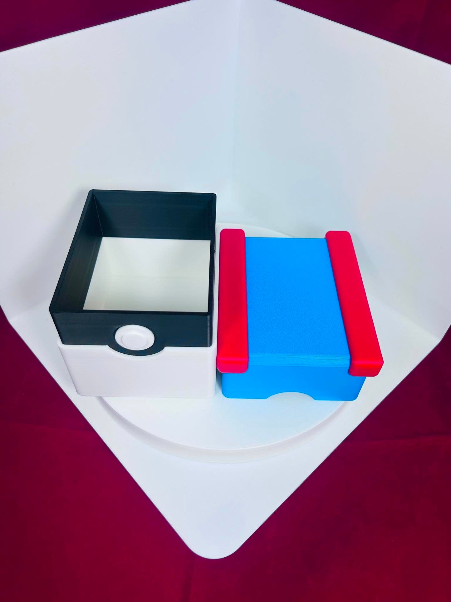 Poke Ball Card Storage Chest Box Holder & Top Loader Display - Holds Up to 240pc Custom 3D Printed - Red Great & Ultra Ball