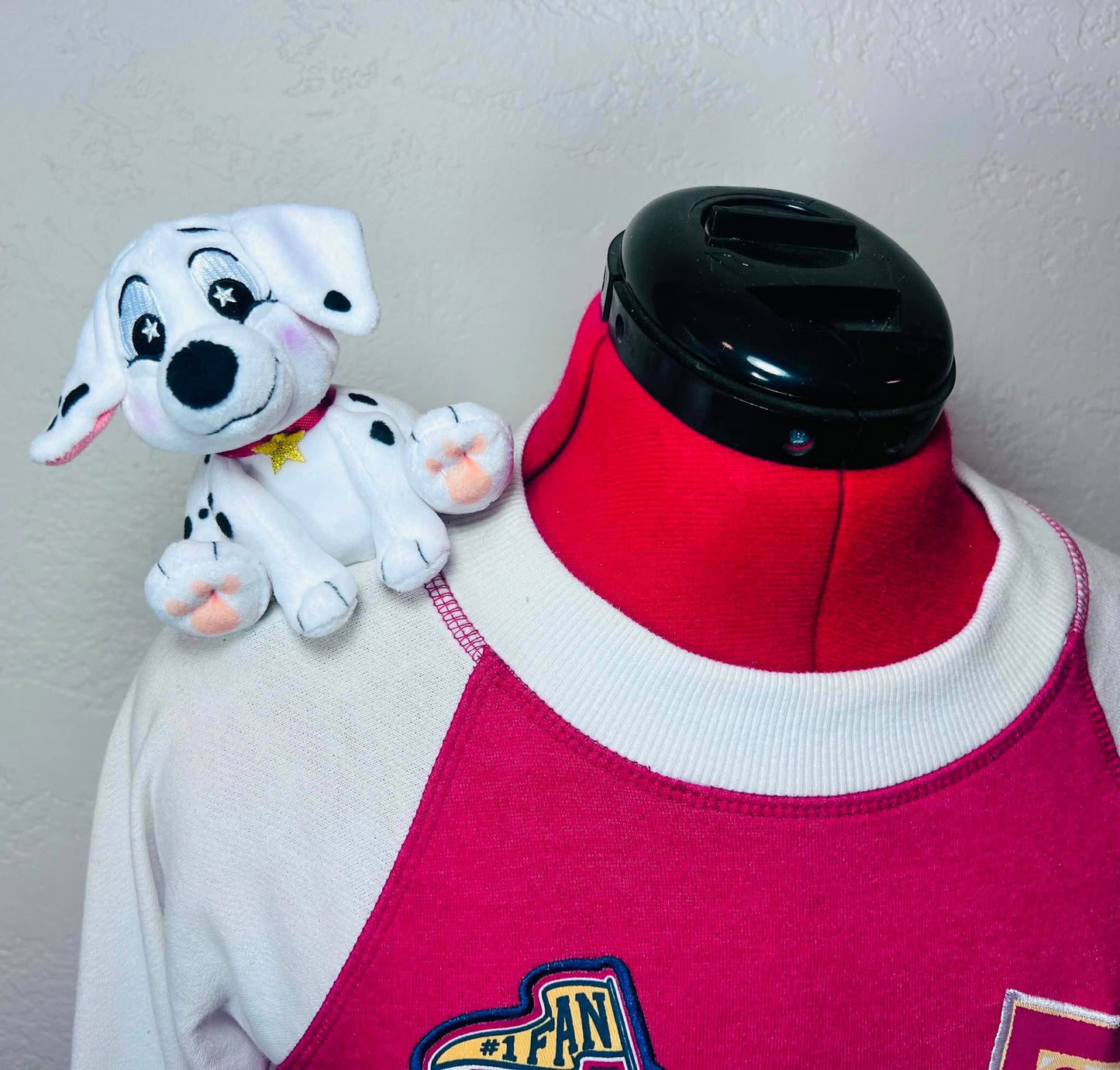 Custom 101 Dalmatians Rolly Dog Inspired Magnetic Shoulder Pal Buddy Plush Toy Costume Dress Up Accessory