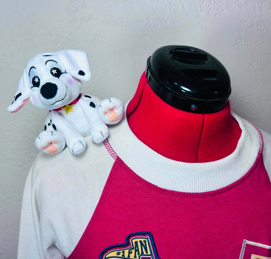 Custom 101 Dalmatians Rolly Dog Inspired Magnetic Shoulder Pal Buddy Plush Toy Costume Dress Up Accessory