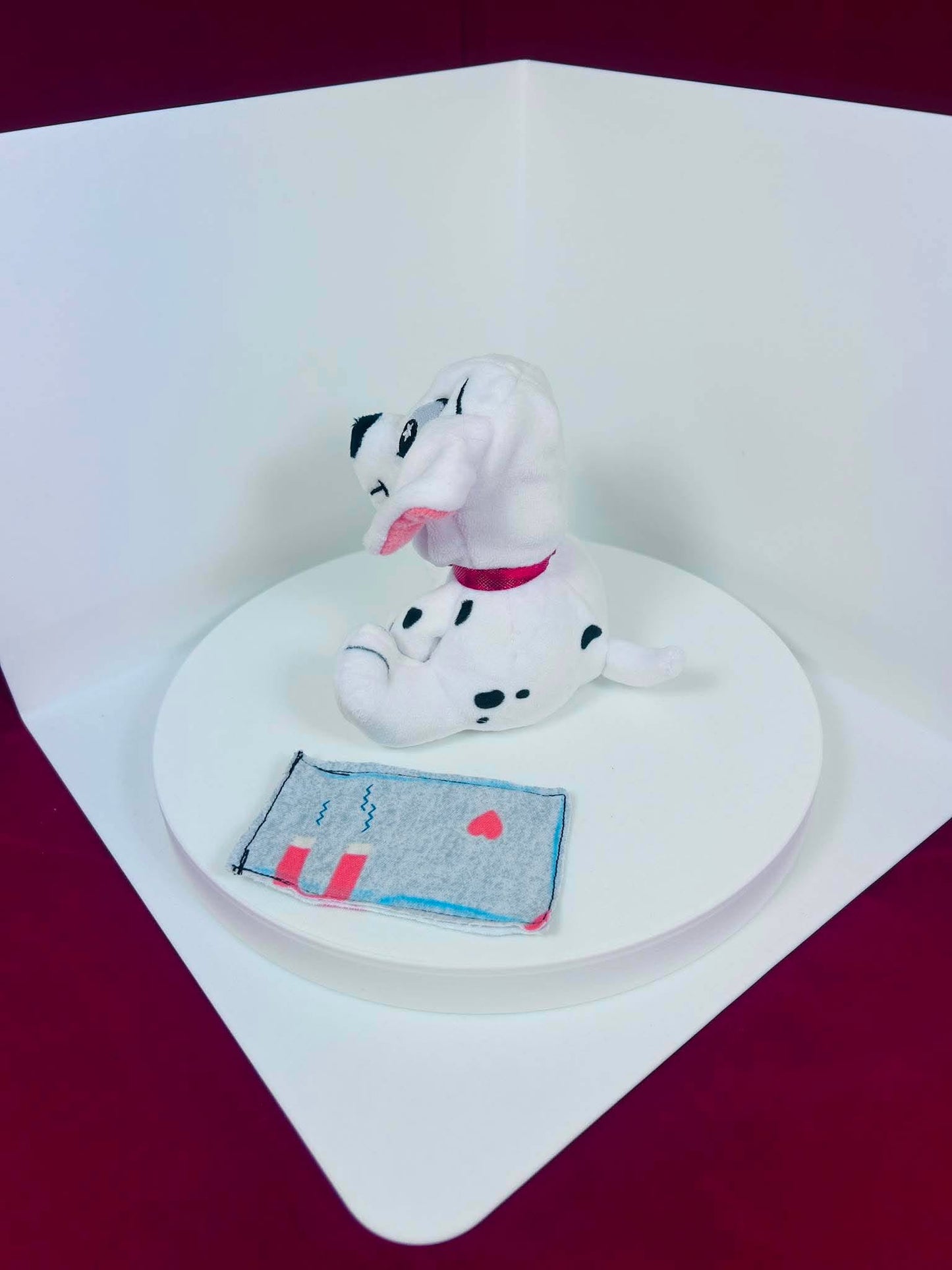 Custom 101 Dalmatians Rolly Dog Inspired Magnetic Shoulder Pal Buddy Plush Toy Costume Dress Up Accessory
