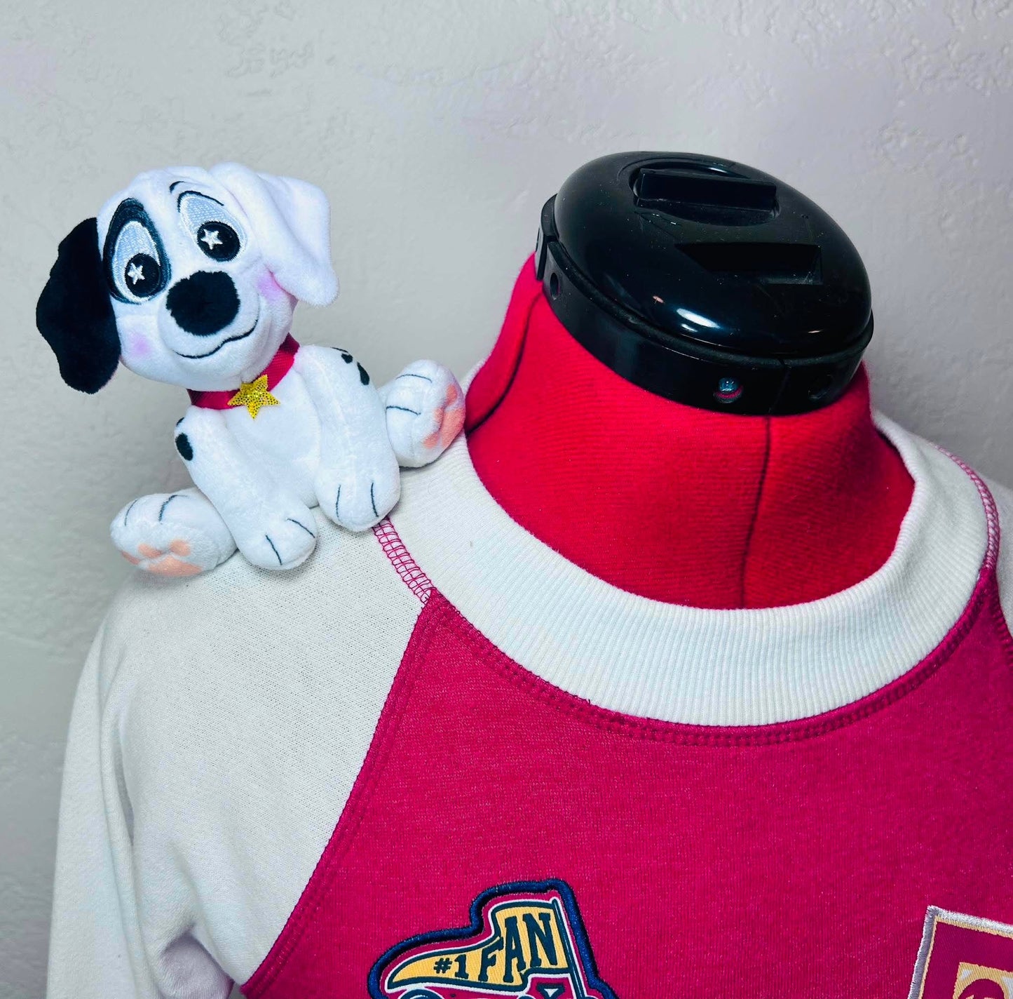 Custom 101 Dalmatians Patch Dog Magnetic Shoulder Buddy Pal Plush