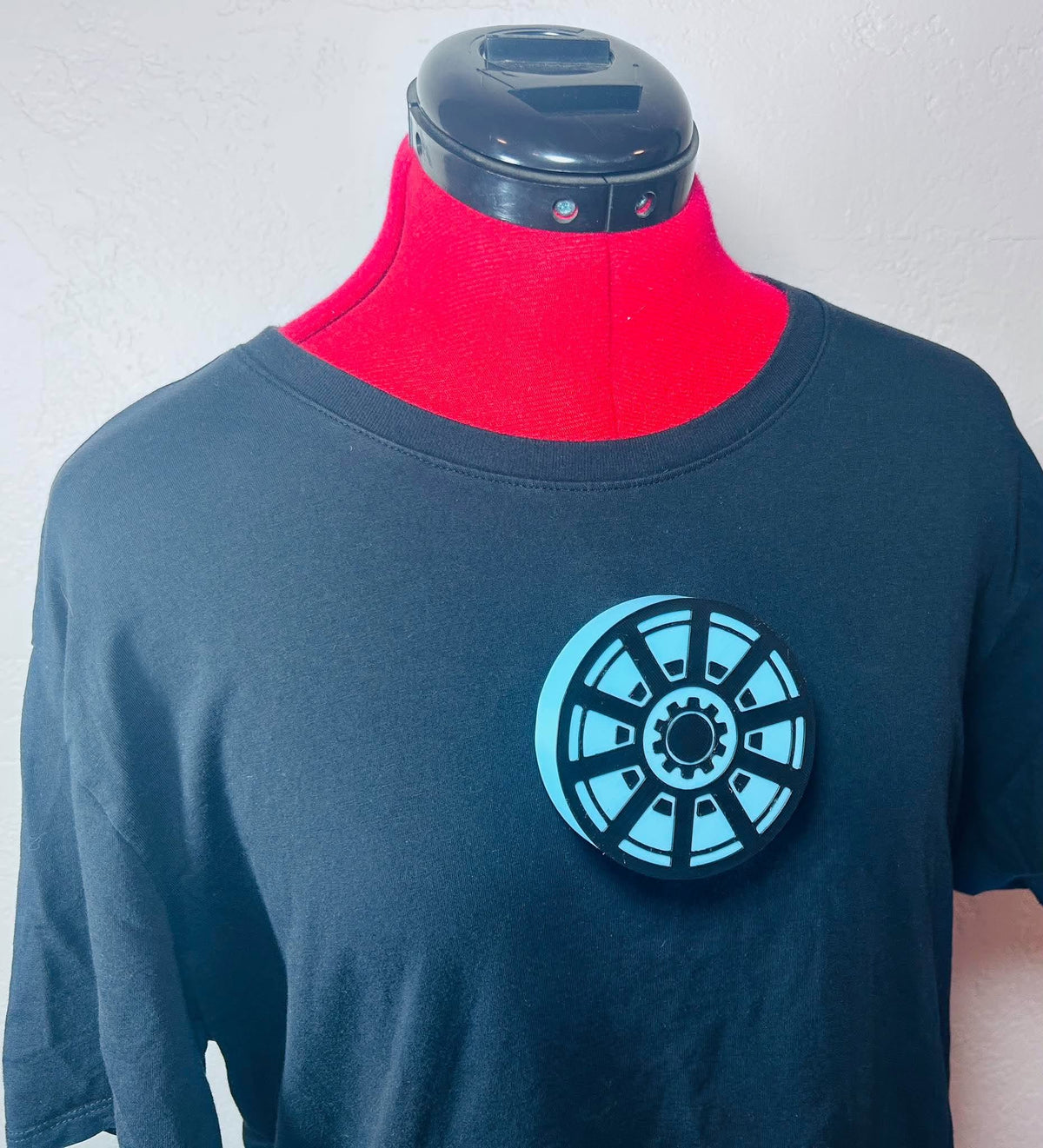 3D Custom Iron Man 1 Inspired LIGHT UP Arc Reactor Chest Piece Blue Glow - Avengers Super Hero Costume Cosplay Magnetic Halloween Accessory