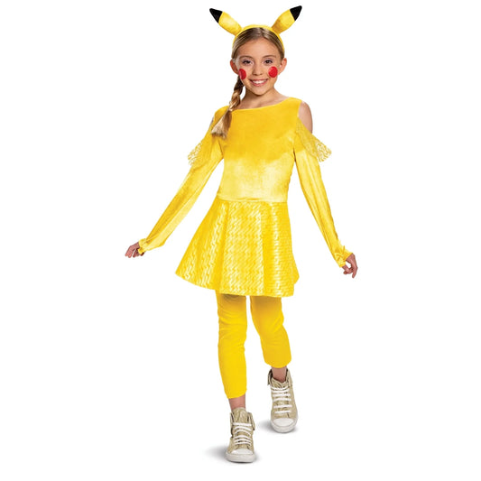 Pokemon Girls Youth Pikachu Deluxe Costume Size Large 10-12