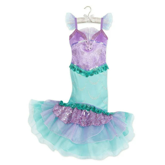 Ariel The Little Mermaid Costume Princes Dress Kids Size Large 9/10 with Sounds