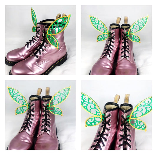 3D Fairy Wings For Shoes Boots Skates Costume Accessory Dress Up - Tinkerbell Disney Inspired