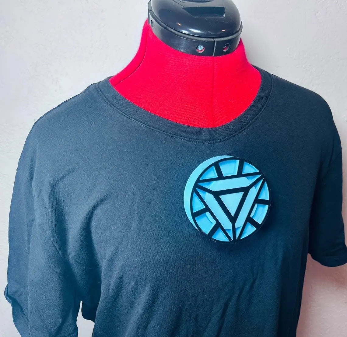 3D Custom Iron Man Inspired Light Up Arc Reactor Chest Piece Blue Glow Costume Cosplay Magnetic Accessory
