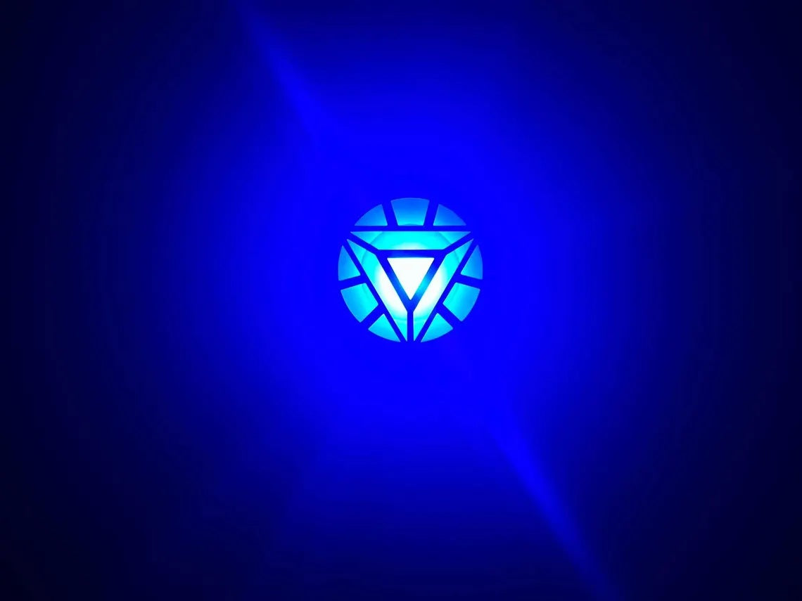 3D Custom Iron Man Inspired Light Up Arc Reactor Chest Piece Blue Glow Costume Cosplay Magnetic Accessory