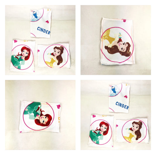 1pc Custom Magnetic Disc for Shoulder Pal - Disney Fabric Disc Add on Accessory Princess Belle Cinderella Ariel