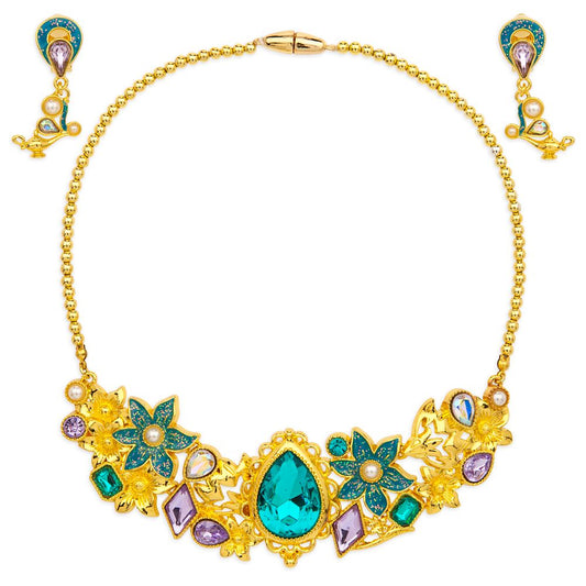 Disney Jasmine Costume Jewelry Necklace & Earrings Set for Kids – Aladdin