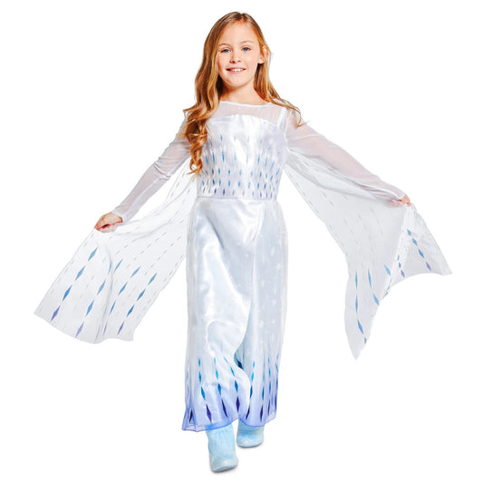 Frozen 2 Snow Queen White Elsa Costume Dress for Girls