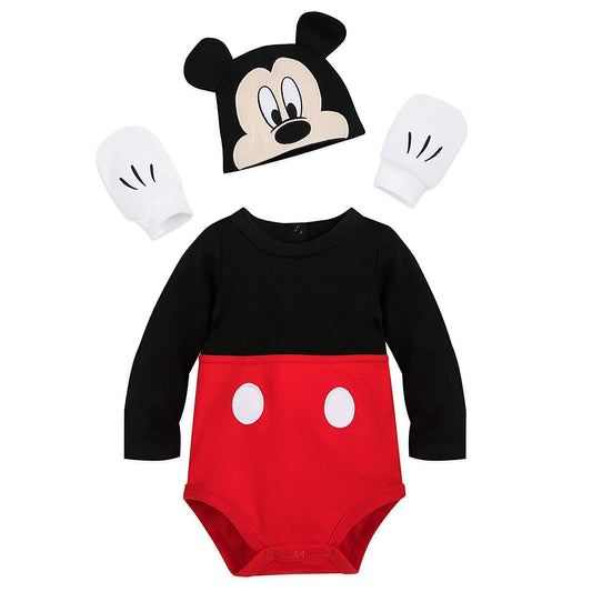 Mickey Mouse Baby Bodysuit Costume Set with Hat & Gloves