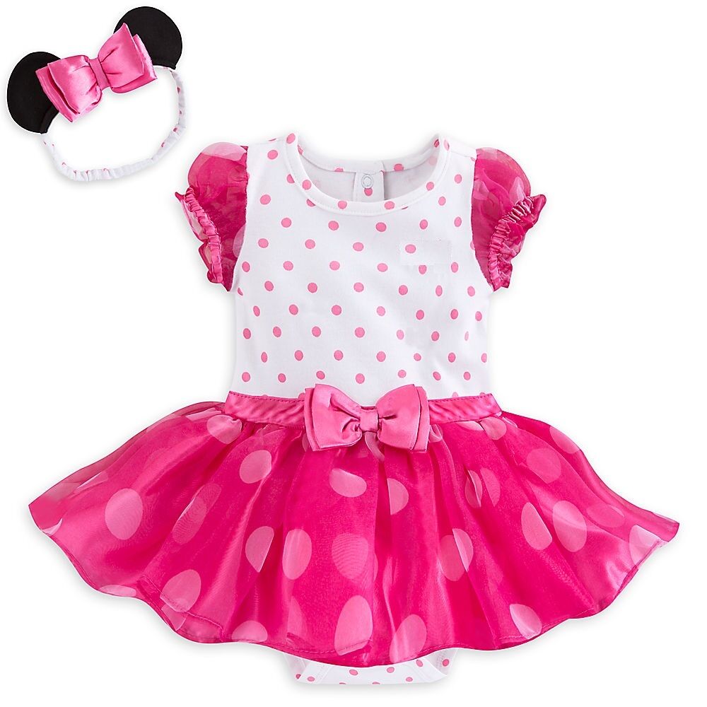 Minnie Mouse Baby Costume & Headband Set Pink Polka Dot