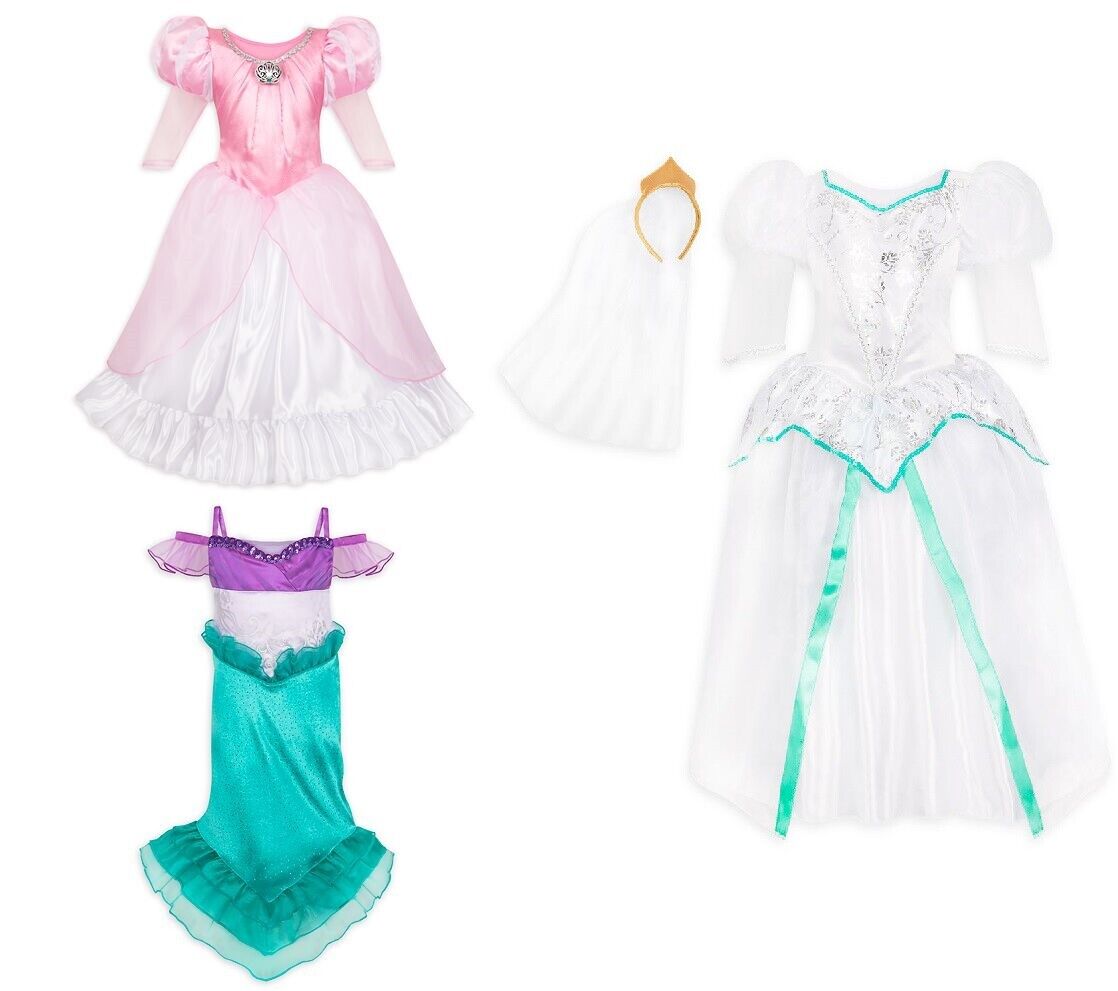 Disney Ariel The Little Mermaid 3 Costume Deluxe Dress Set with Accessories for Girls