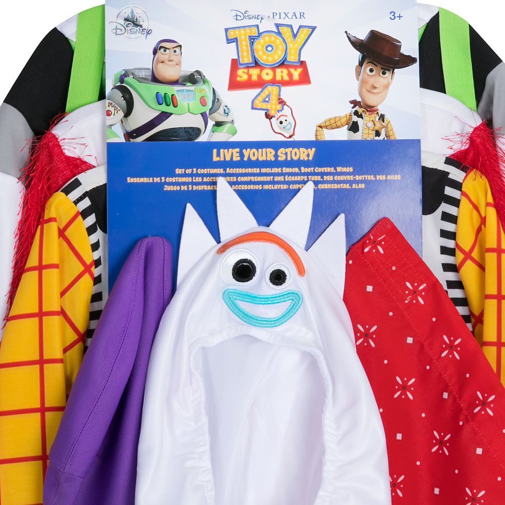 Disney Toy Story 3 Pack Deluxe Costume Set for Kids Buzz Woody & Forky