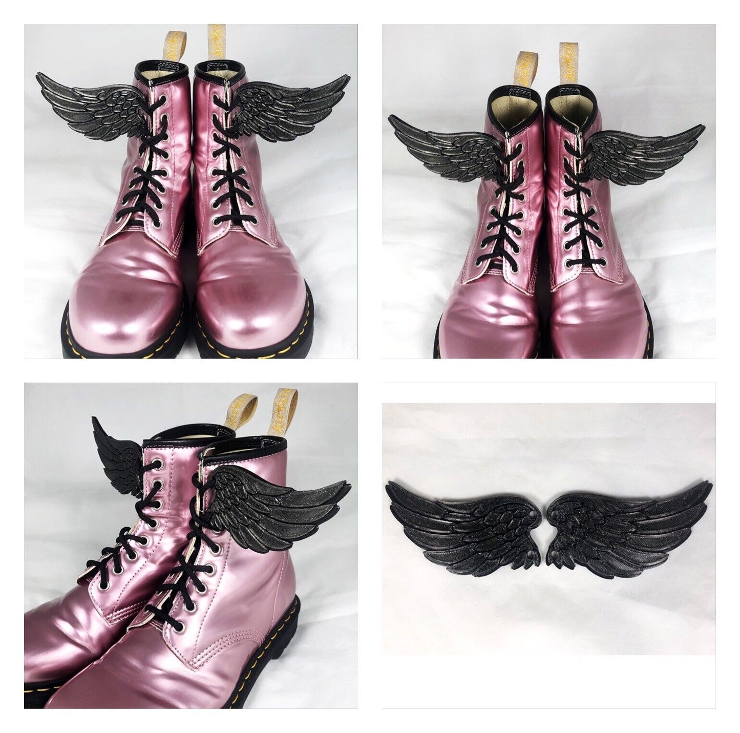 1pc 3D Angel Wings for Boots - Shoes - Roller Skates Costume Dress Up Glow in the Dark