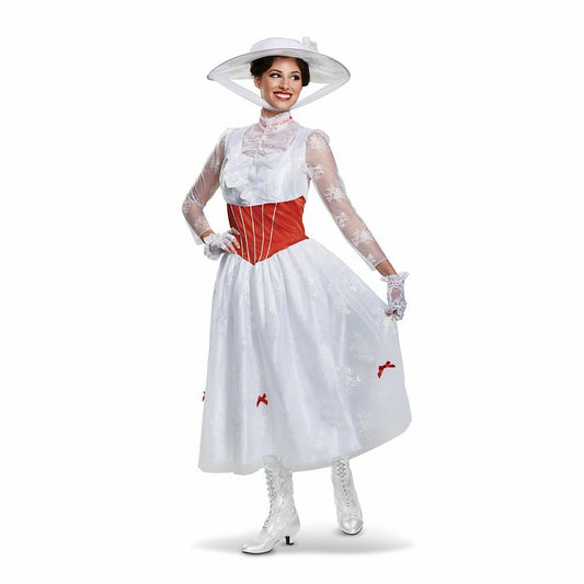 Disney Mary Poppins Woman's Costume Set with Dress, Hat & Gloves - Adults