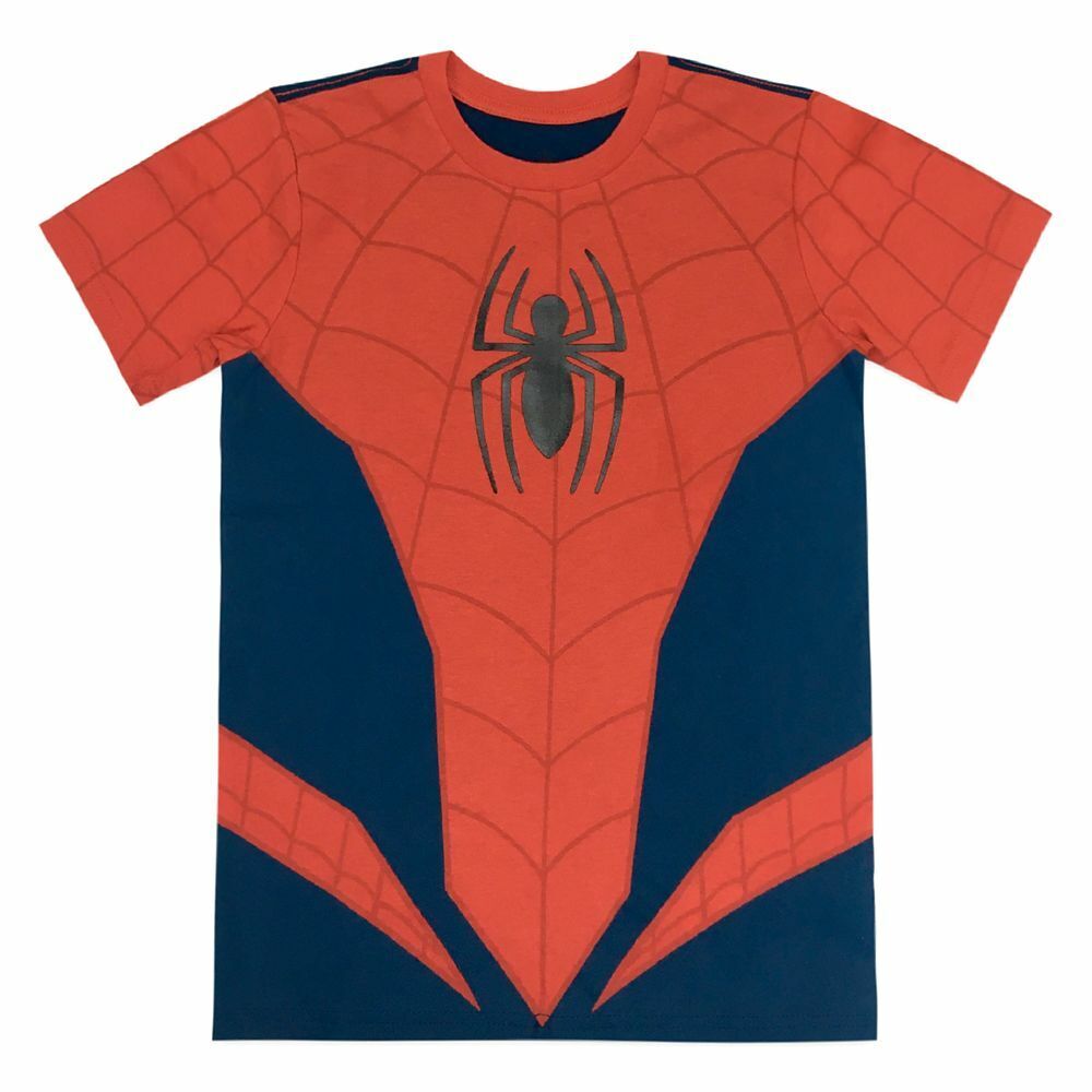 Marvel Spiderman Costume T Shirt Kids Tee Boys Size 14