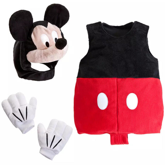 Mickey Mouse 3pc Plush Costume Set for Baby - Outfit, Gloves & Hat