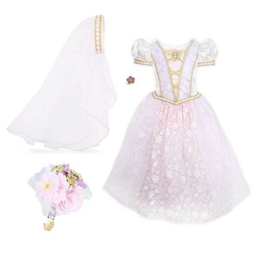 Tangled Rapunzel 4pc Wedding Costume Dress Set Toddler Size 3