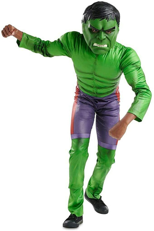 Marvel Avengers Incredible Hulk Costume for Boys - Outift & Mask