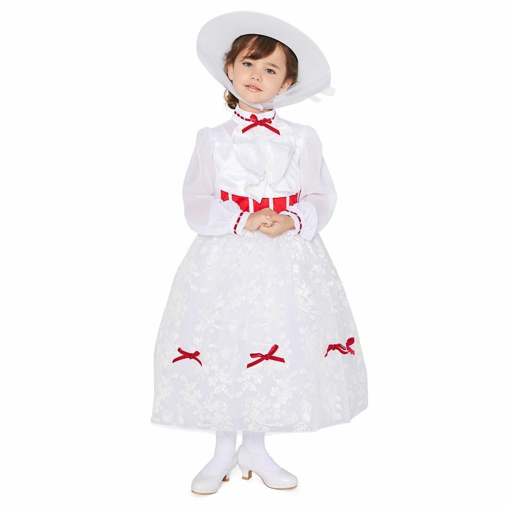 Disney Mary Poppins Costume Dress Deluxe Set with Hat for Girls