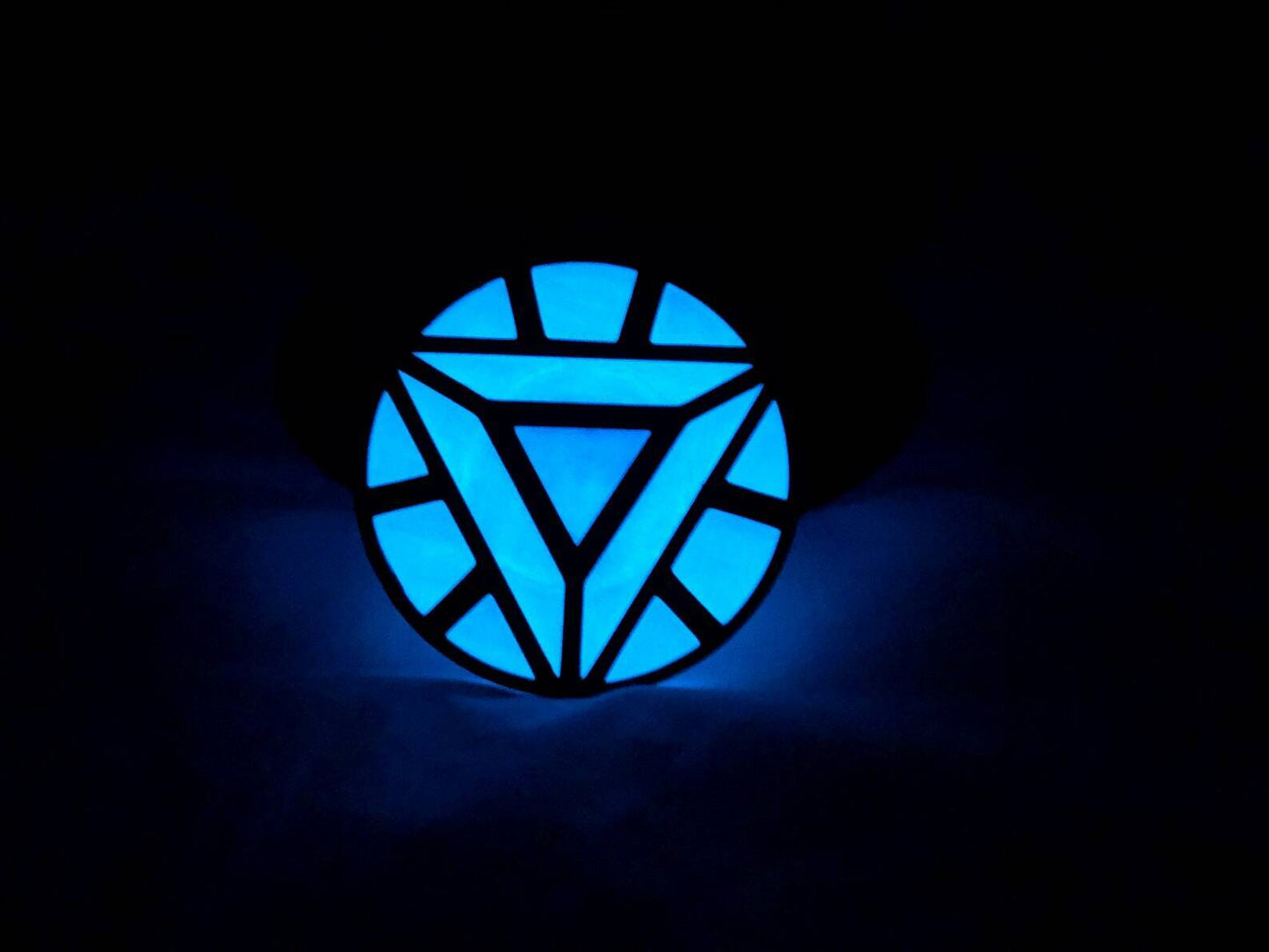 3D Iron Man Arc Reactor Custom Magnetic Chest Piece Glow in Dark + Free UV Light