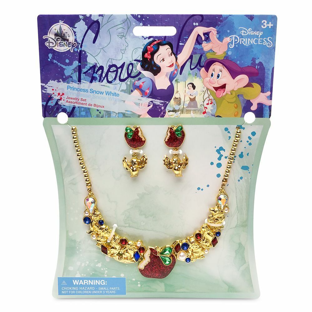 Snow White Costume Jewelry Set Apple Princess Necklace Earrings