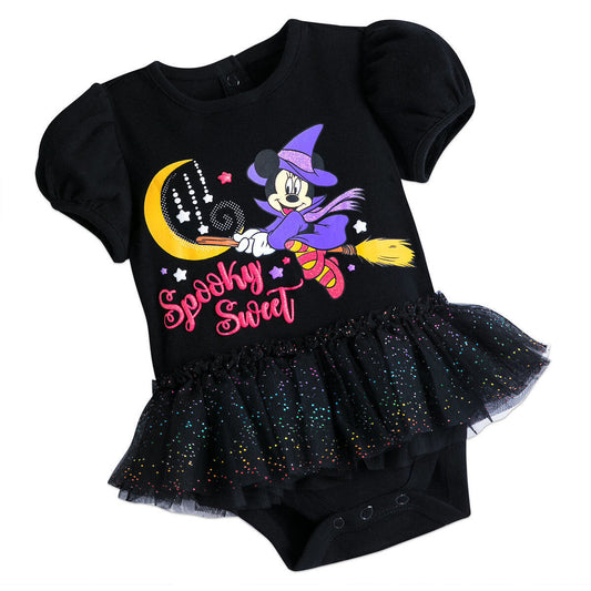 Minnie Mouse Witch Halloween Baby Bodysuit - Spooky Sweet