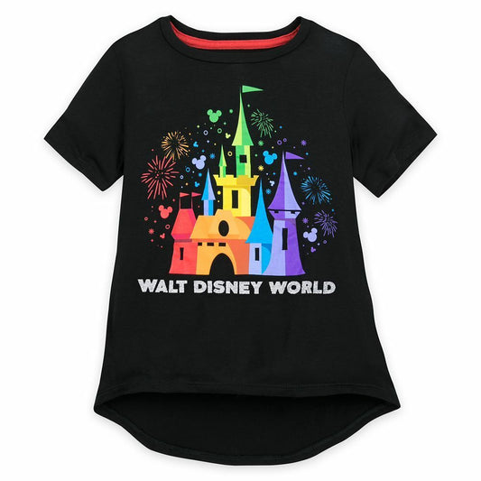 Disney Collection Fantasyland Castle Mickey Rainbow Shirt by Spirit Jersey for Kids