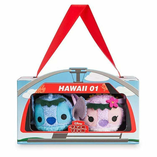 Disney Lilo & Stitch - Angel & Stitch 2pc Mini Tsum Tsum Hawaii Plush Box Set 3 1/2"