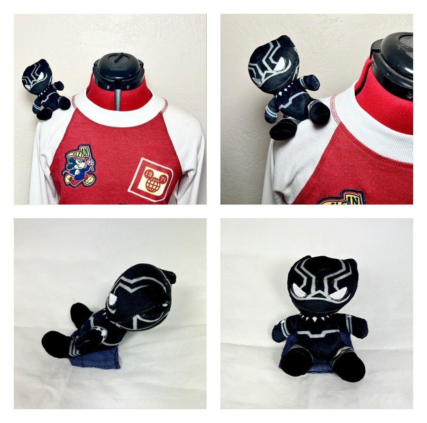 Disney Black Panther Custom Magnetic Shoulder Pal Plush Marvel Super Hero