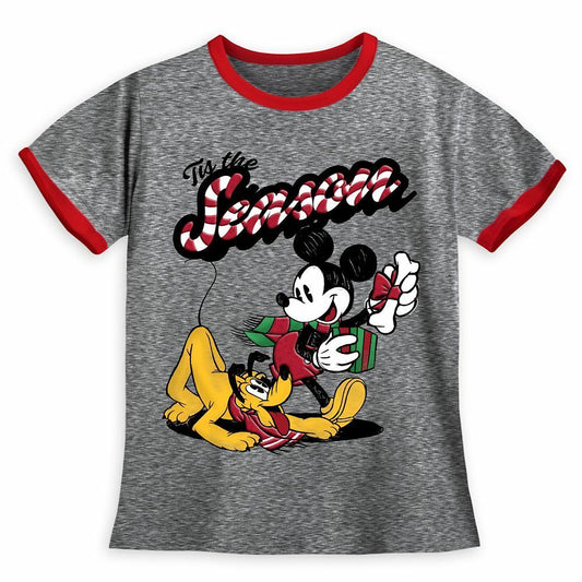 Disney Mickey Mouse & Pluto Holiday Boys T Shirt Tee